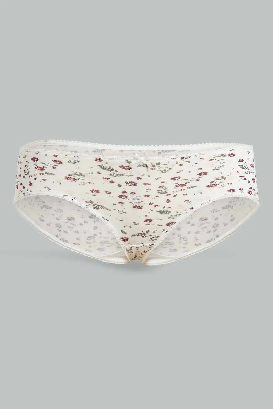 Assorted Floral And Plain Boyleg Briefs For Women (Pack of 5)