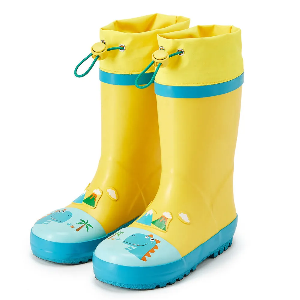 Children's Rubber Rain Boots Cute Cartoon Student Rain Boots Baby Waterproof Water Shoes