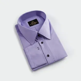 Customized Men's Fashion Slim Fall Pure Purple Shirt