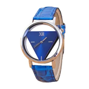 Double-Sided Hollow-Out Transparent Korean-Style Student Triangle Watch