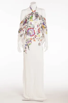 Etro - As seen on the Runway 2013 Spring/Summer Collection - Long White Floral Dress - IT 40