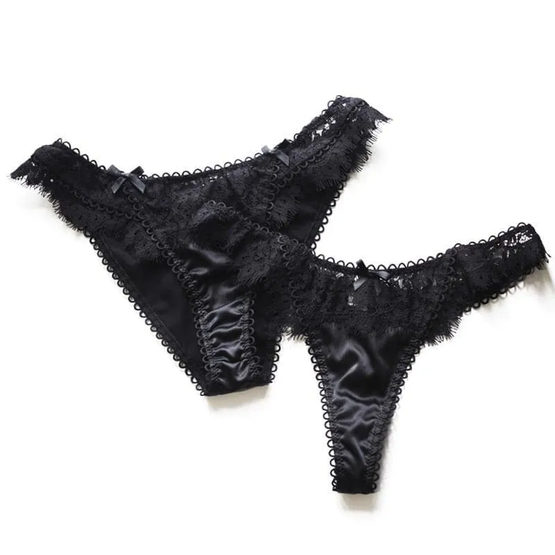 Eyelashes Lace Panties - Low-Waist Sexy Charm Underwear - S-XL Sizes