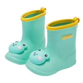 Green 190Boys Girls Cartoon Cute Dinosaur Rabbit Children Rain Shoes Waterproof Pvc Rubber Non-slip Soft Toddler Kids Casual Rain Boots