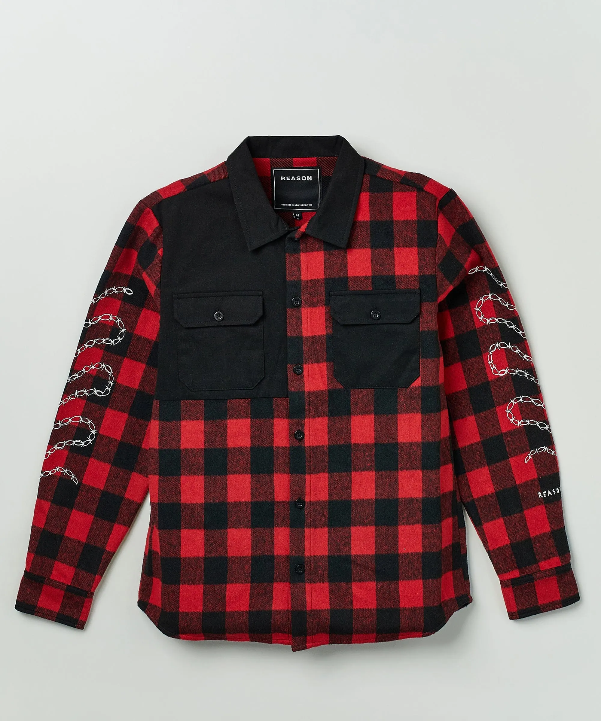 Heaven Work Flannel Long Sleeve Shirt - Red