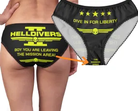 Helldivers 2 Funny Underwear Panties Women's Briefs Gag Joke Comedy Humor Humour Gift For Her Him Kinky Sexy Crude Amusing Birthday Christmas Valentine's