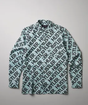 Hustler Logo Long Sleeve Oxford Shirt