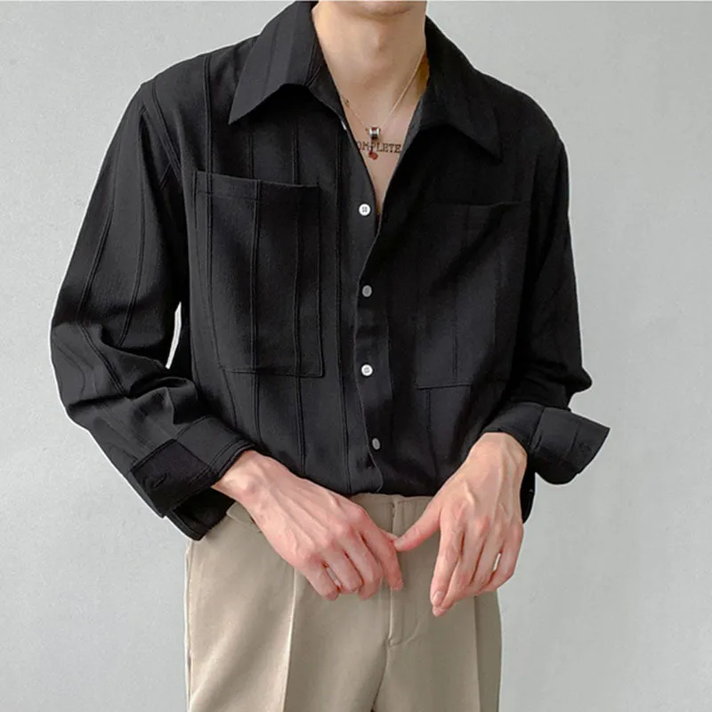 Men's Casual Solid Color Long Sleeve Shirts