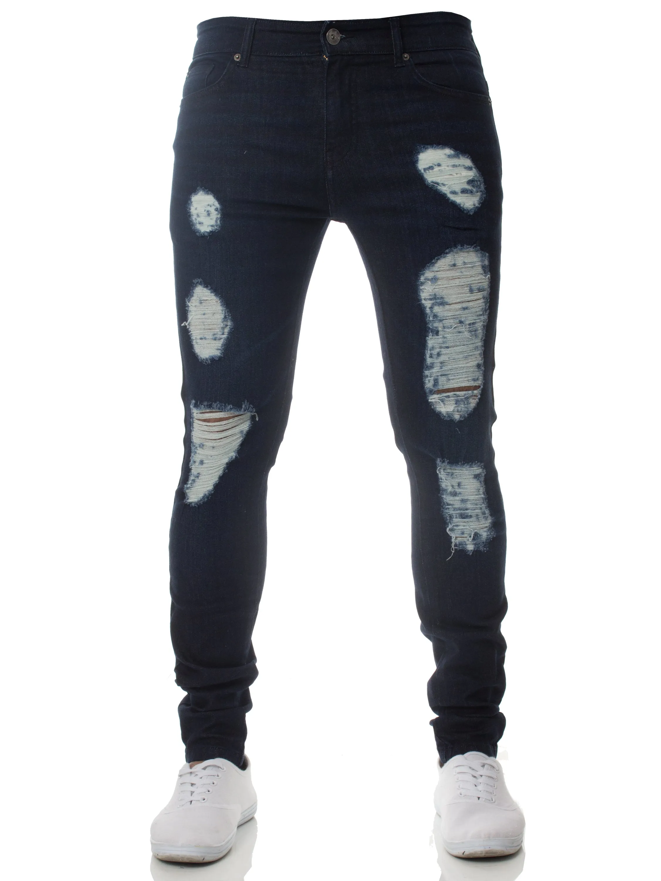 Mens Denim Ripped Denim Jeans lsw | Enzo Designer Menswear