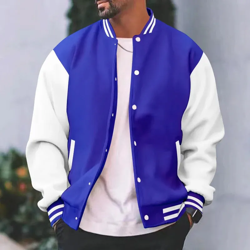 Men’s Loose Baseball Bomber Jacket