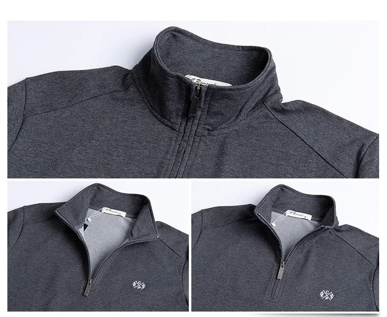 Men's Quarter Zip Long Sleeve Pullover