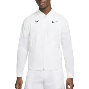 Mens Rafa Dri-Fit Tennis Jacket White and Black