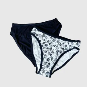 Organic cotton bikini underwear - set of 2 panties