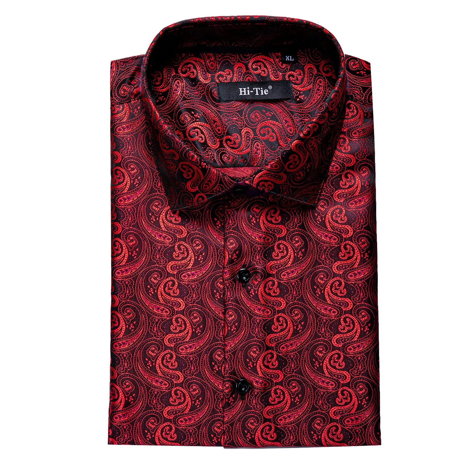 Red Black Paisley Shirt