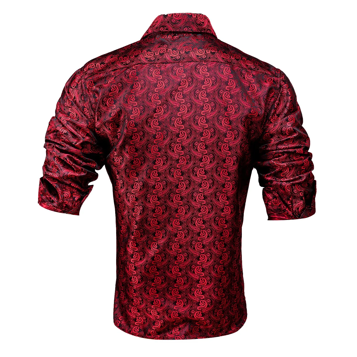 Red Black Paisley Shirt