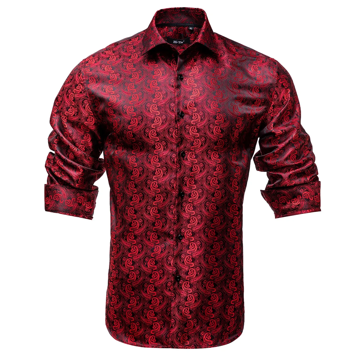 Red Black Paisley Shirt