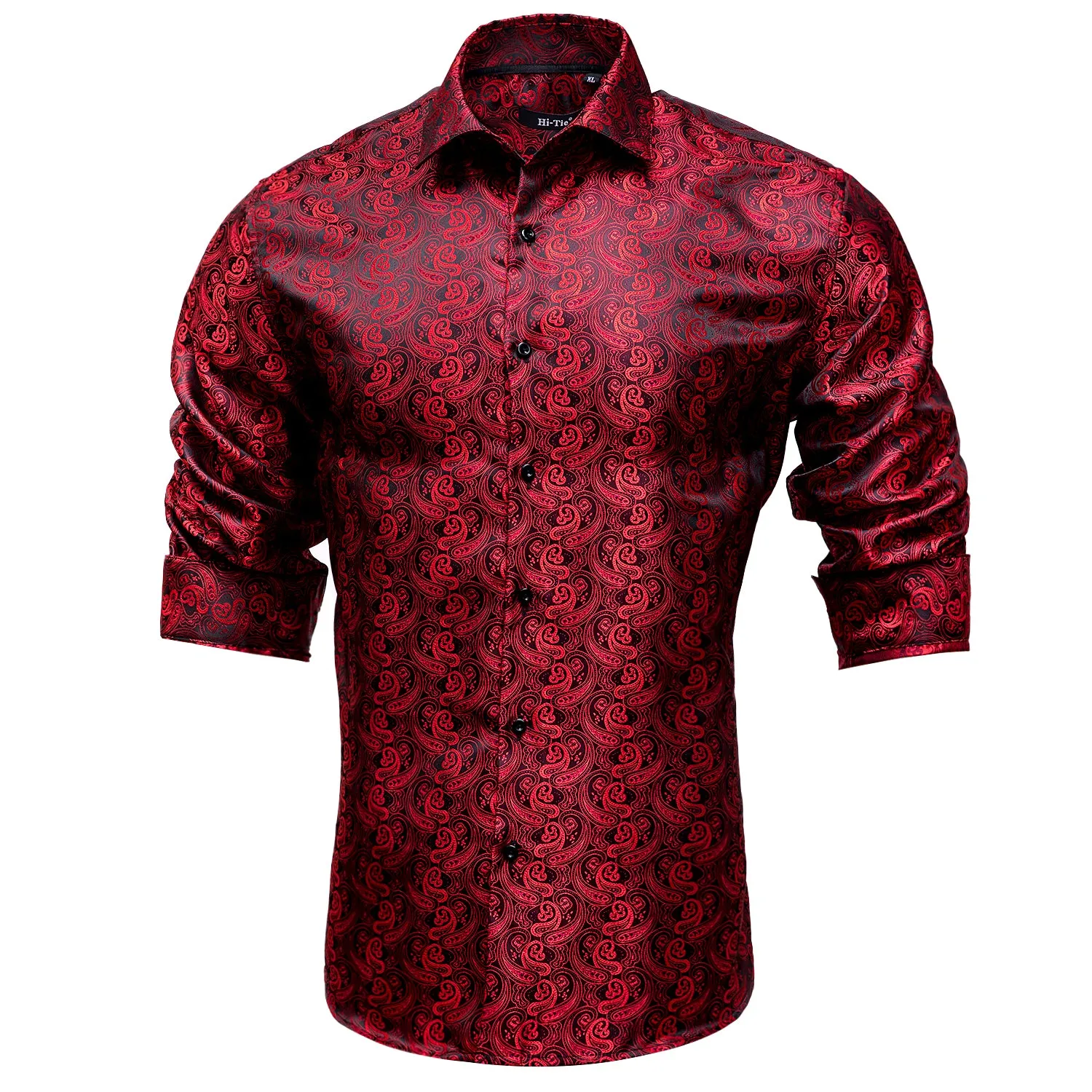 Red Black Paisley Shirt