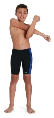 Speedo Boys Digital Panel Swimsuit Black/Blue