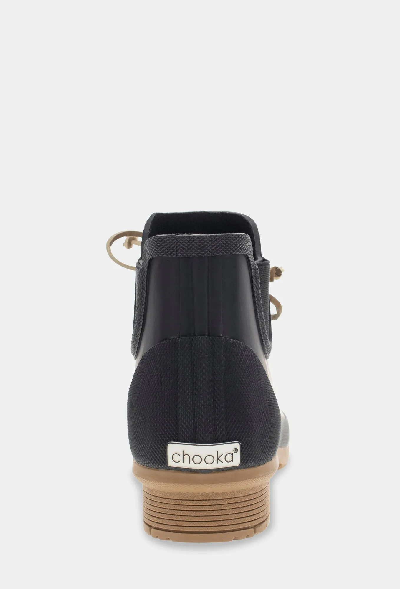 Tie Chelsea Rain Boot - Black