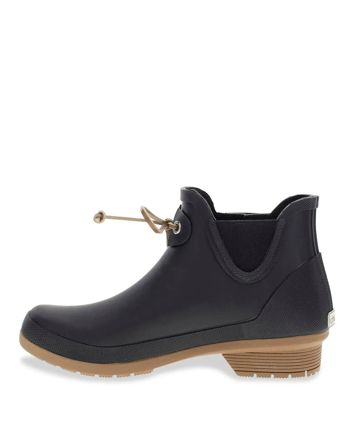 Tie Chelsea Rain Boot - Black