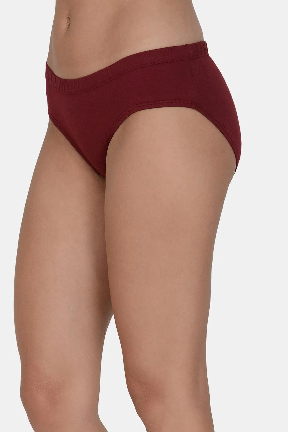 Women’s Solid Maroon Mid-Rise Hipster Brief | DP-100-MR-1 |